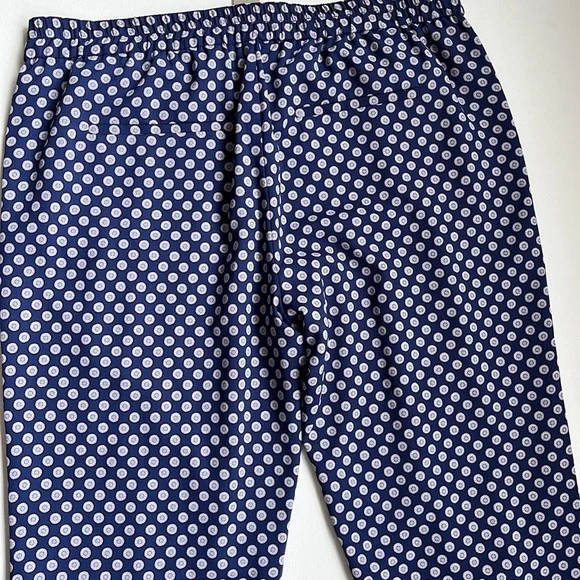 J.Crew Turner Pant In Medallion Foulard -Blue/ Lilac- Size 8 - Picture 6 of 7